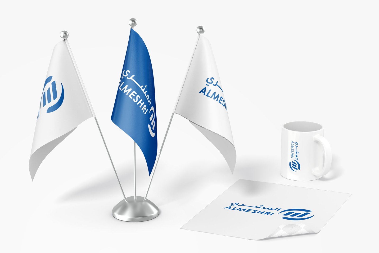desk-flags-with-mug-and-paper-mockup